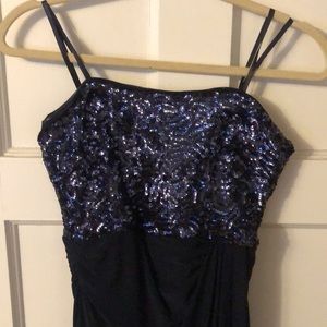 Gorgeous  party ready navy sequined Ralph Lauren evening gown size 6